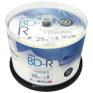 Lazos L-B100P BD-R 25GB 6倍速☆送料無料☆１ケ－ス６００枚 ブランクメディア販売 （Produced by株式会社BIG  ONE）