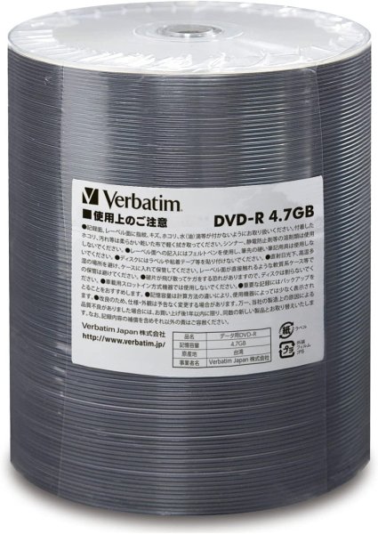 画像1: Verbatim 業務用DVD-R高品質モデル　AZO色素 　 16倍ＤＶＤ-Ｒ １ロ－ル1００枚  (1)